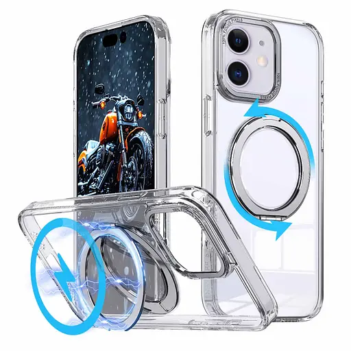 Чохол Epik TPU+PC Empire with MagSafe and Ring для Apple iPhone 11, 6.1 Clear - фото 2