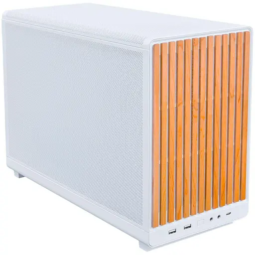 Корпус Lian Li A3 без блока питания (G99.A3W-WD.00) белый/дерево - фото 2