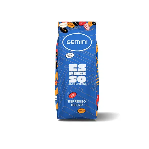 Кофе в зернах Gemini Espresso Насыщенный 1 кг (ящик 8 кг) - фото 2