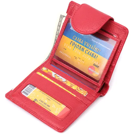 Кожаный женский кошелек ST Leather 10х11.2х1.5 см acs0029440 - фото 7