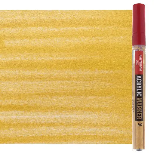Маркер акриловый Royal Talens AMSTERDAM (802) Золотой светлый 3-4 мм. - фото 4