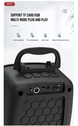Колонка XO F29 Bluetooth з FM радіо акустика червона - фото 3