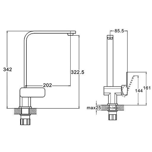 Змішувач для кухні TROYA LEB4-A123 одноважільний 30412 - фото 3