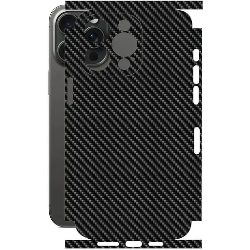 Захисна плівка StatusSKIN для Apple iPhone 15 Pro Max Корпус Вініл Карбон чорний - фото 1