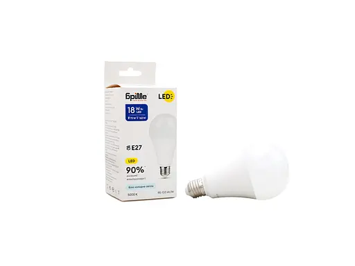 Лампа Brille світлодіодна LED E27, 18W CW A80 - фото 4