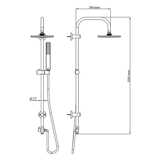 Душевая система Q-tap ​​1001 CRM - фото 2