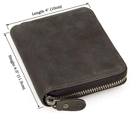 Мужской кожаный кошелек Vintage 10х11.5 см acs0015368 - фото 10