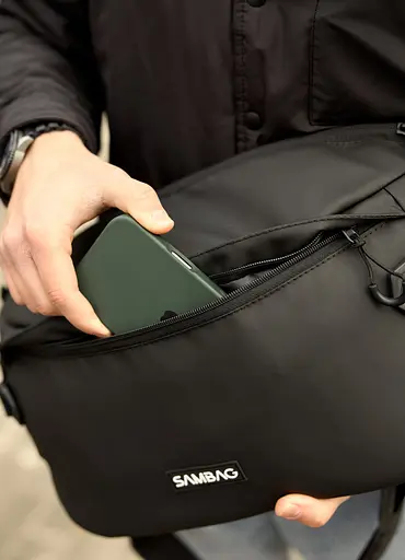 Мужская сумка-бананка под ноутбук Sambag Urban Laptop 46×26 см (51411064m) - фото 7