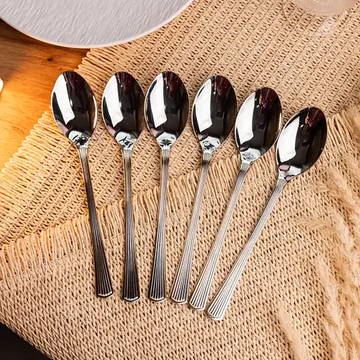 Набор чайных ложек Yiwu 6 штук из нержавеющей стали 14.5 см ложки чайные посуда нержавейка десерт кофе HP-16978-03 - фото 2