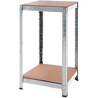 Стелаж металевий 90x40x40 см ЦИНК 2 полички MДФ (5 мм) БОНА-ПРО