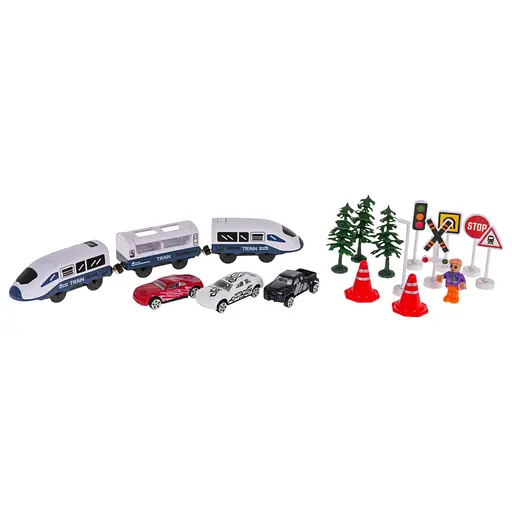 Электропоезд для детей+ Аксессуары 103 шт. - фото 6