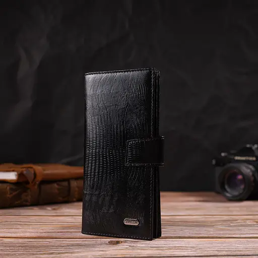 Мужской кожаный кошелек Canpellini 9х18.7х1 см acs0025600 - фото 6