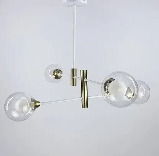 Дворівнева сучасна люстра з подвійним плафоном | Арт. AOC 7/4 | Line F - фото 6