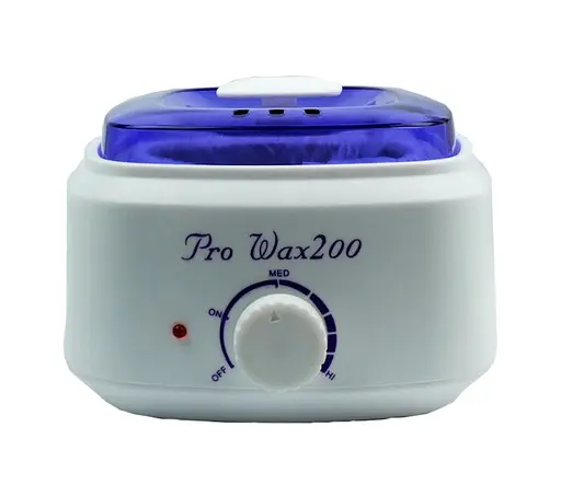 Воскоплав банковий Pro Wax 200 для депіляції нагрівач для воску з терморегулятором Біло Синій - фото 1