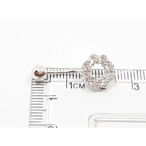 Срібна сережка для пірсингу пупка Dear. 7020.1С - фото 4