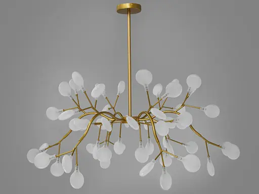 Інноваційна люстра, "Світлячок", золота люстра на 54 лампи - фото 1