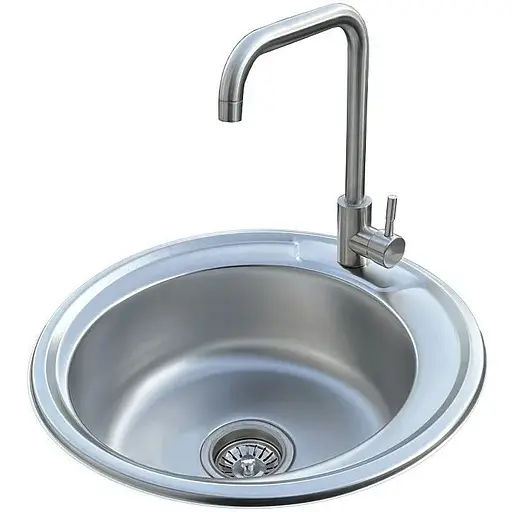 Комплект мийка + змішувач Romzha Sorin Satin (B)