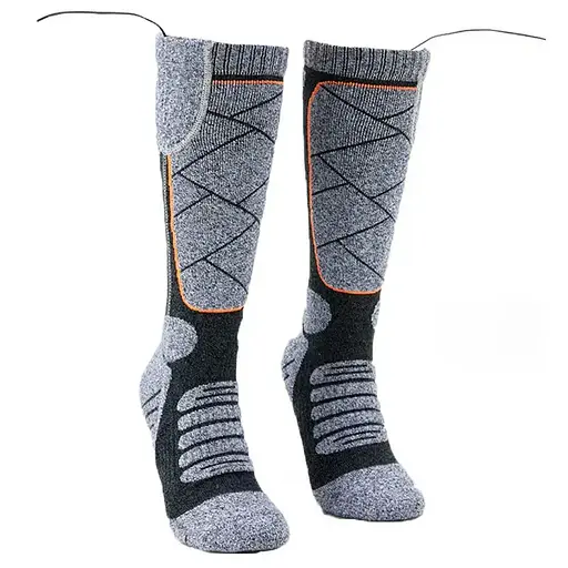 Шкарпетки з підігрівом ZBHSWZ02 з блоком живлення 4000mAh 38-44р. (Сірі з чорним) - фото 2