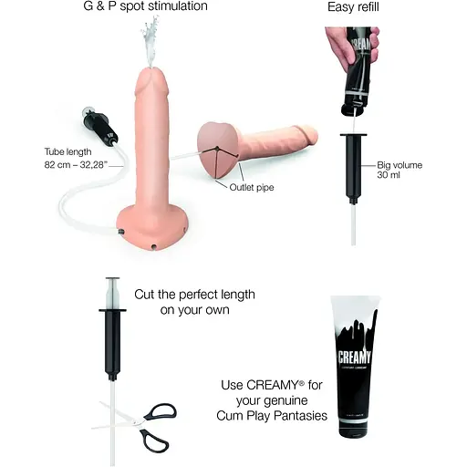 Фаллоимитатор, кончающий Strap-On-Me Squirting Cum Dildo Realistic Flash XL - фото 2