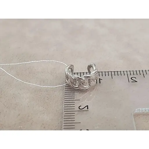 Серебряная серьга-кафф на хеликс. 9132477Р - фото 6