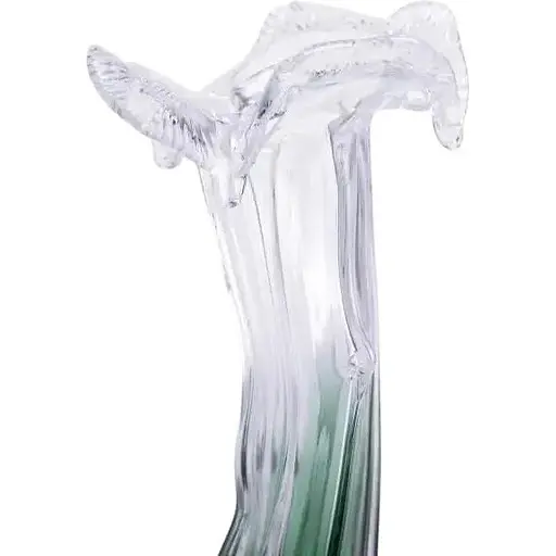 Ваза ручной работы Yiwu Murano стеклянная 29 см зеленая HP-9-1 - фото 4