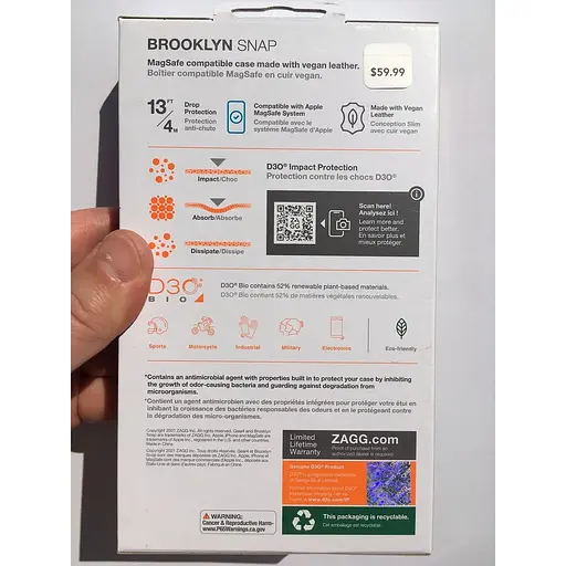 Противоударный чехол Gear4 Brooklyn MagSafe для iPhone 13 Pro Max (6.7") Black 702008339 - фото 4