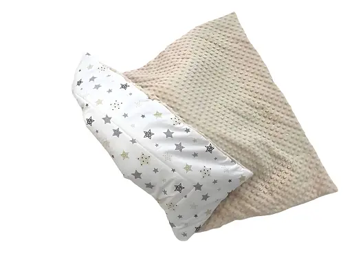 Плед з плюшем Moontime 100 x 80 см "Зорепад бежевий" - фото 1