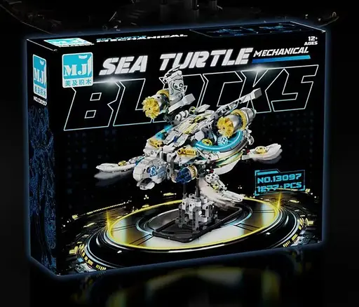 Конструктор черепаха MJI механічний двосторонній для дітей та дорослих 1277 деталей - фото 8