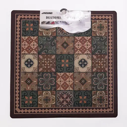 Килимок для ванної кімнати з діатоміту GeoFlora 58×58 (см) вологопоглинаючий килимок для будинку ванни Yiwu HP-42-15 - фото 4