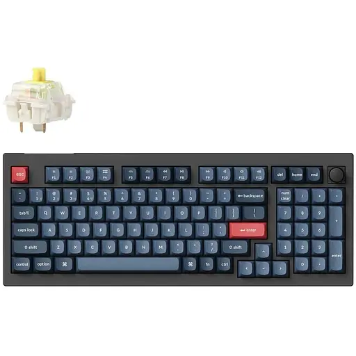 Клавиатура Keychron V5 Max Gateron Jupiter Banana Hot-Swap EN/UKR RGB Black (V5M-D4-UA) - фото 1