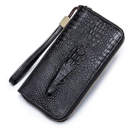 Кошелек логер кожаный с тиснением рептилия BULL 10х19.5х2.5 см acs0032243 - фото 1