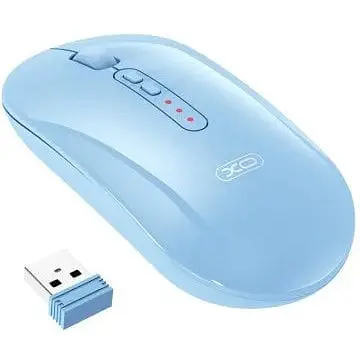 Комп'ютерна мишка XO M13 Tri-mode bluetooth Wireless Silent Mouse Блакитна - фото 1