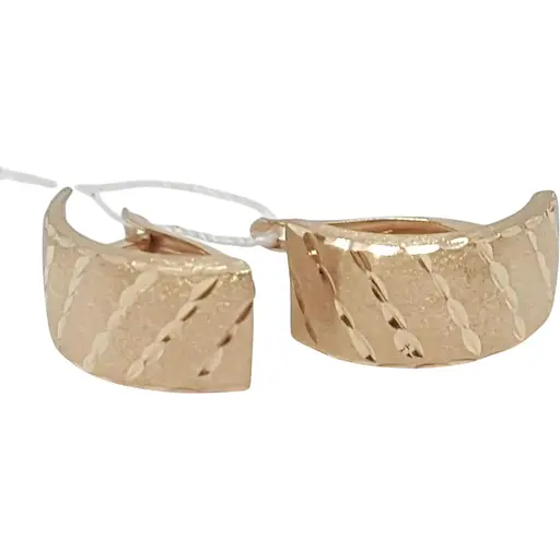 Золоті сережки Родинні коштовності з алмазною гранню. 130706М-1