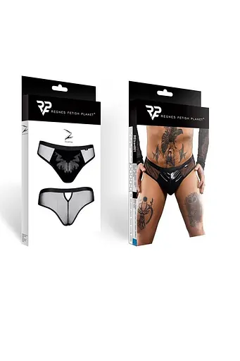 Чоловічі труси-бразиліани Regnes Fetish Planet L (чорний) - фото 17