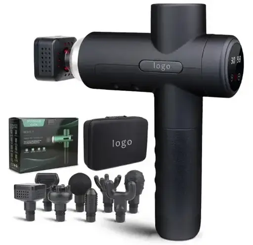 Ударний перкусійний масажер Massage Gun MG03-T (8 насадок + кейс) 2600 мАг 30 режимів - фото 6