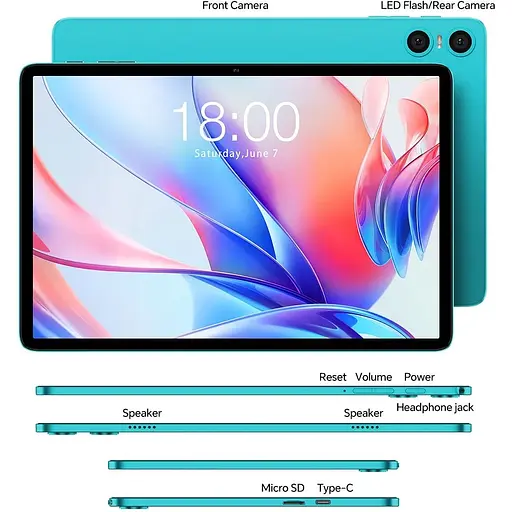 Планшет Teclast P30 10.1" 4ГБ, 64ГБ 6000мАгод Android голубой - фото 3