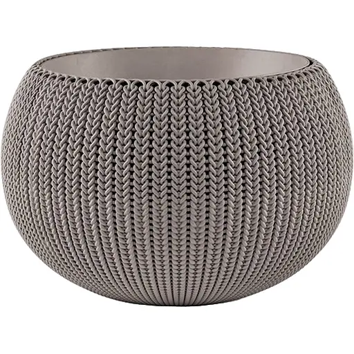 Подвесной горшок из кашпо для цветов Keter Cozies S с цепочкой коричневый 3.2 л