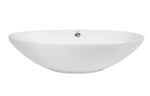 Комплект Qtap Dove: Раковина накладная овальная 635x420x150 мм White + Донный клапан PU02O (QT06113077WN47309) - фото 2