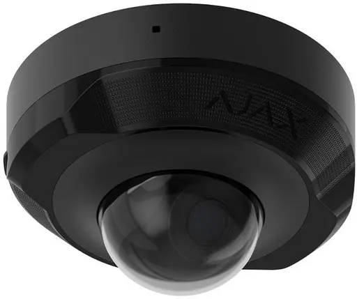 IP-Камера дротова Ajax DomeCam Mini, 5мп, 2.8мм, Poe, True WDR, IP 65, ІЧ 30м, аудіо, кут огляду 100° до 110°, міні купольна, чорна - фото 3