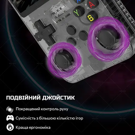 Портативна ігрова консоль Intex Data Frog R36S (ретро) Black - фото 4