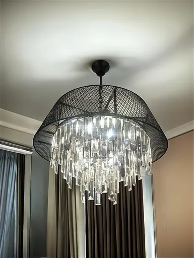 Люстра хрустальная подвесная в стиле лофт Sirius B S2452/6 BK