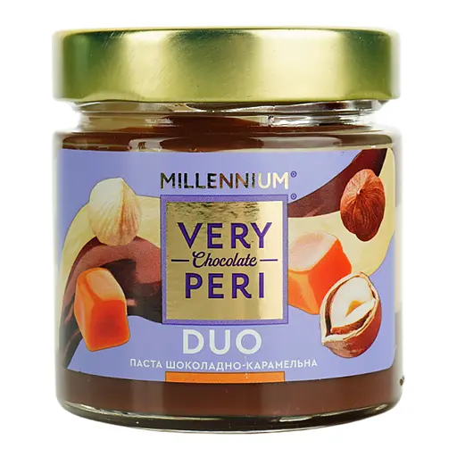 Паста Millennium Very Peri Duo шоколадно-карамельная 230 г