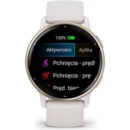 Смарт-часы Garmin vivoactive 5 Cream Gold Aluminum Bezel with Ivory Case and Silicone Band (010-02862-11) - фото 4