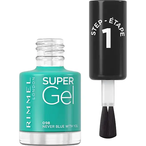 Гель-лак для нігтів Rimmel Super Gel, відтінок 098 (Never Blue With You), 12 мл - фото 2