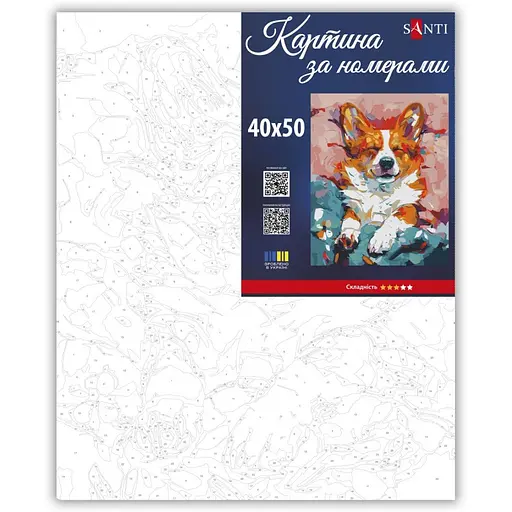 Картина за номерами Santi Улюблений коргі 40х50 см (955747) - фото 2