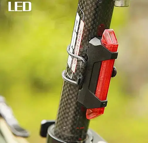 Габаритный аккумуляторный фонарь мигалка DC-918 вело фара задняя велосипедная красный свет 4 режима - фото 6