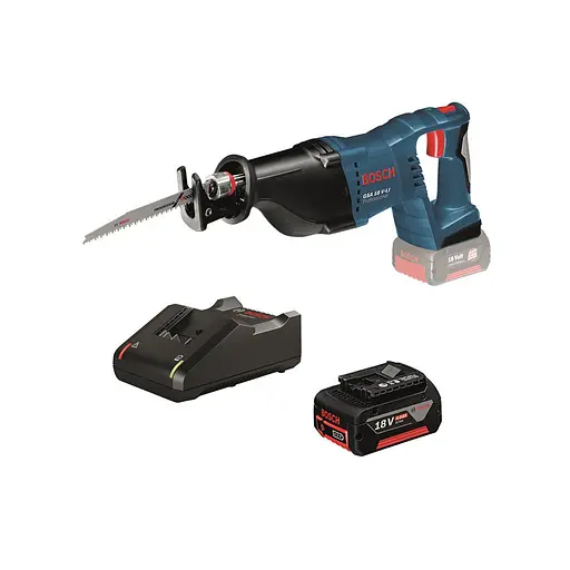Сабельная пила Bosch GSA 18 V-LI + GBA 18 4,0 Ач + GAL 18V-40 (0.615.990.L6H) - фото 8