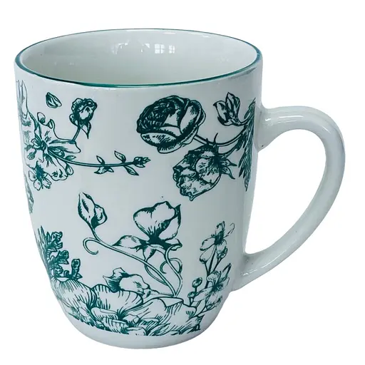 Чашка Limited Edition Blossom Green 350 мл белая (YF7002-8) - фото 1