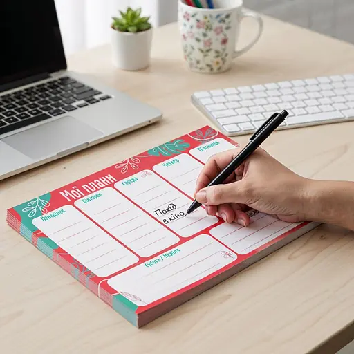 Планер недельный Vladi Toys VT9212-01, 20х14,3 см, 54 листа, украинский - фото 2