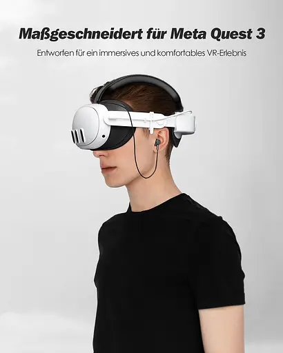 Ремінець SUPERUS Elite з акумулятором для Meta Quest 3S/Quest 3 - Ремінець для голови з акумулятором з навушниками для аксесуарів - фото 2